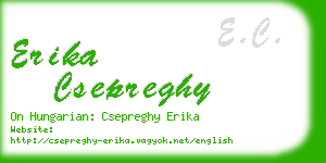 erika csepreghy business card